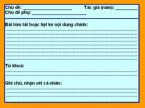 Phiếu t&oacute;m tắt